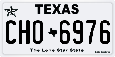 TX license plate CHO6976