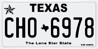 TX license plate CHO6978