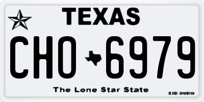 TX license plate CHO6979
