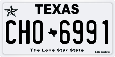 TX license plate CHO6991
