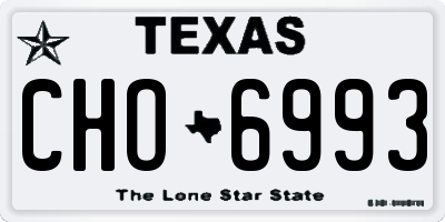 TX license plate CHO6993