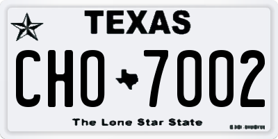TX license plate CHO7002