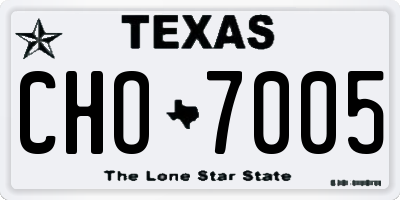 TX license plate CHO7005