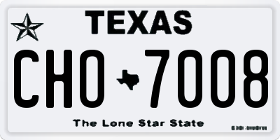 TX license plate CHO7008