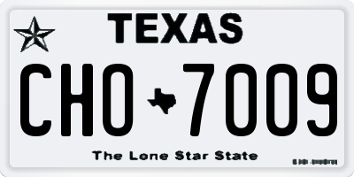TX license plate CHO7009
