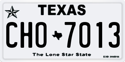 TX license plate CHO7013