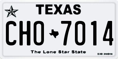TX license plate CHO7014