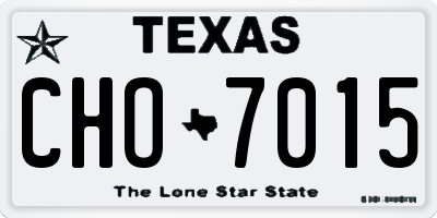 TX license plate CHO7015