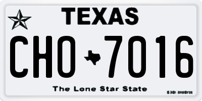 TX license plate CHO7016