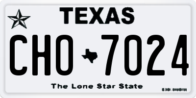 TX license plate CHO7024