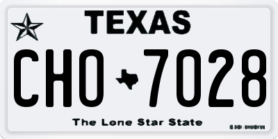 TX license plate CHO7028
