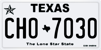 TX license plate CHO7030