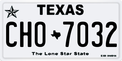 TX license plate CHO7032