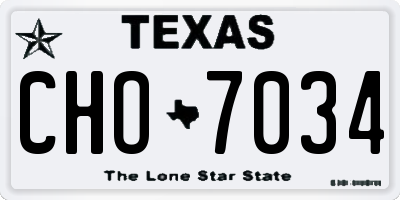 TX license plate CHO7034