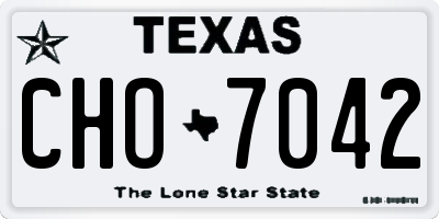 TX license plate CHO7042