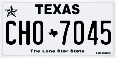 TX license plate CHO7045