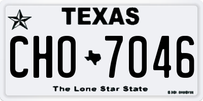 TX license plate CHO7046