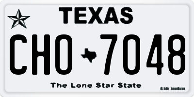 TX license plate CHO7048