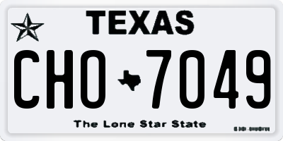 TX license plate CHO7049