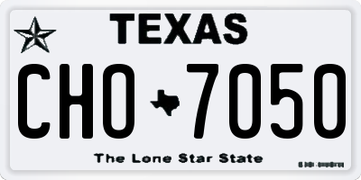 TX license plate CHO7050