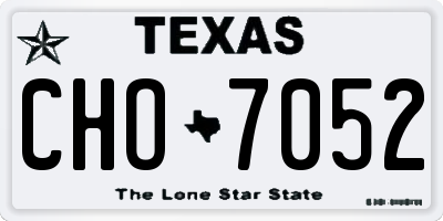 TX license plate CHO7052