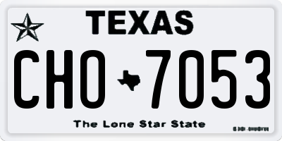 TX license plate CHO7053