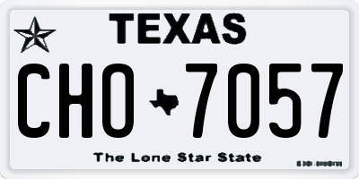 TX license plate CHO7057