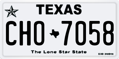TX license plate CHO7058