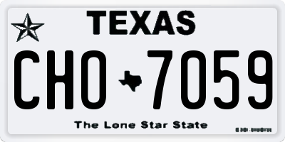 TX license plate CHO7059