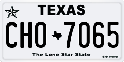 TX license plate CHO7065