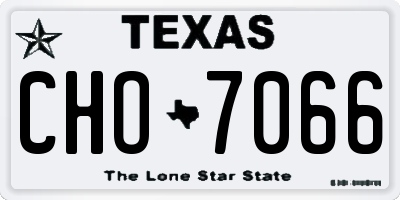 TX license plate CHO7066
