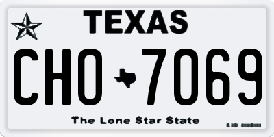 TX license plate CHO7069