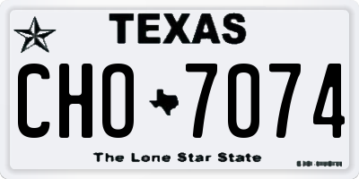 TX license plate CHO7074