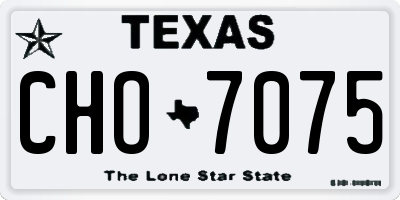 TX license plate CHO7075