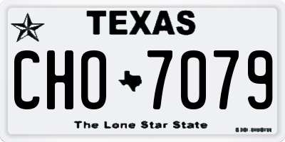 TX license plate CHO7079
