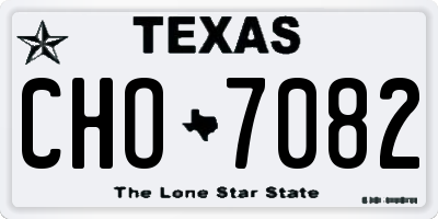 TX license plate CHO7082