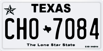 TX license plate CHO7084
