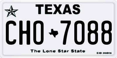 TX license plate CHO7088