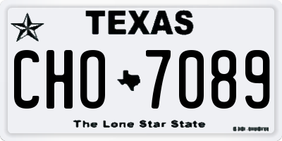 TX license plate CHO7089