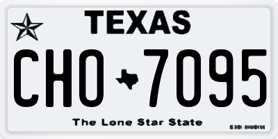 TX license plate CHO7095