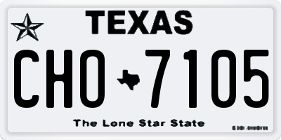 TX license plate CHO7105
