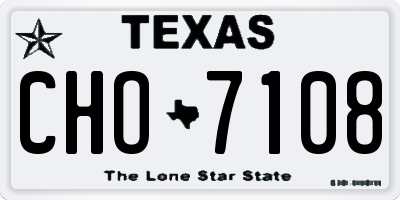 TX license plate CHO7108