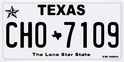 TX license plate CHO7109