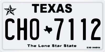 TX license plate CHO7112