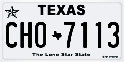 TX license plate CHO7113