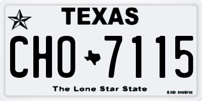 TX license plate CHO7115