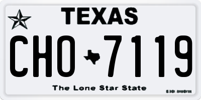 TX license plate CHO7119