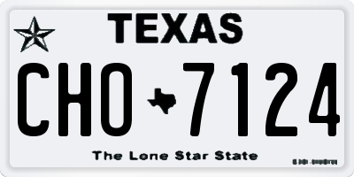 TX license plate CHO7124