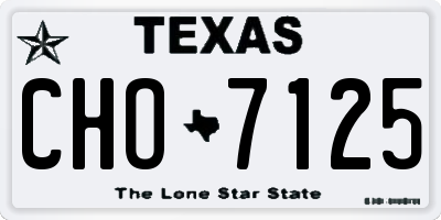 TX license plate CHO7125