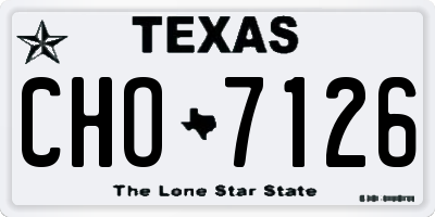 TX license plate CHO7126